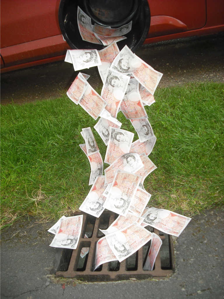 Money down the drain